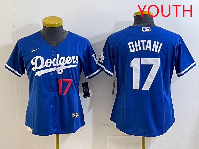 Youth Los Angeles Dodgers #17 Ohtani Blue Game 2025 Nike MLB Jersey style 3187->youth mlb jersey->Youth Jersey